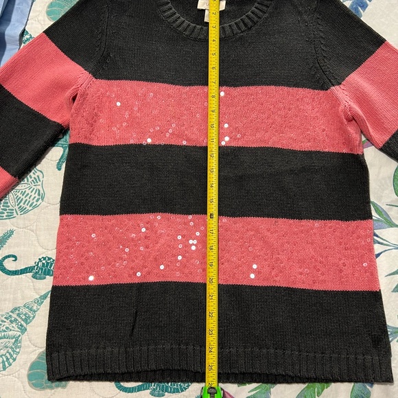 Pink and black sweater XL Loft - Picture 8 of 10